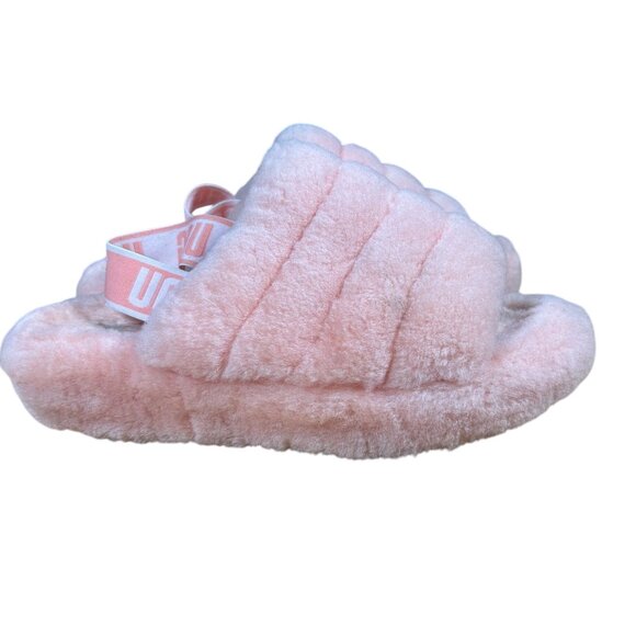UGG K Fluff Yeah Slides Women's Size 9 in Pink - Excellent Preloved Condition! - Picture 1 of 9